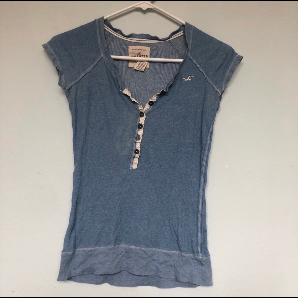 Sky Blue Hollister Top